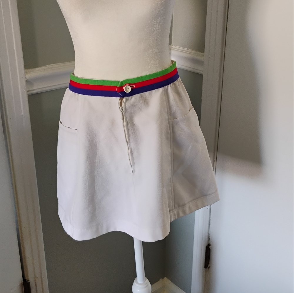 Vintage 1970s Bogner Sporty Mini Skirt With Pockets